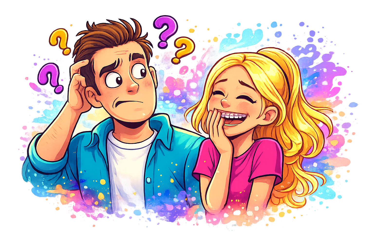 Generational language gap illustration